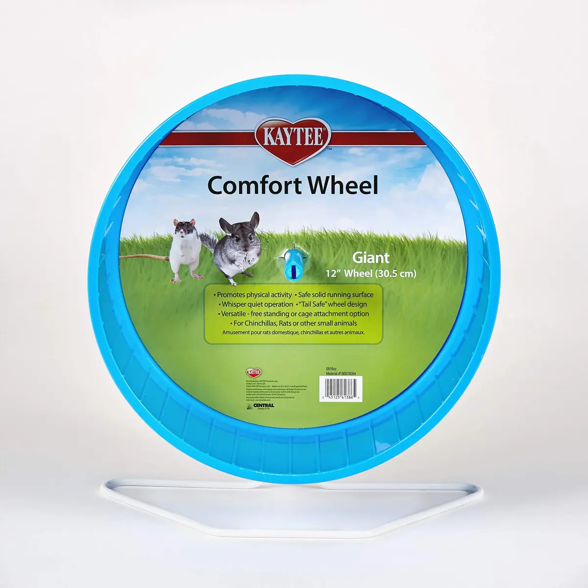 Kaytee Comfort Wheel Giant 12 Inch | Safe Solid Running Surface for Rats, Chinchillas, Hedgehogs - view 2