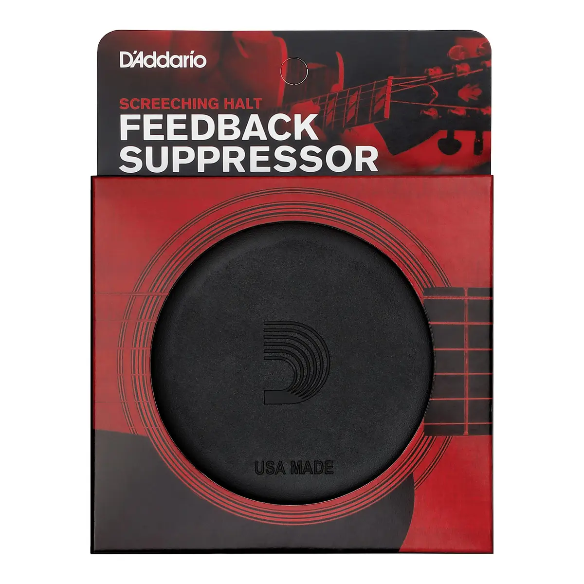 D'Addario Screeching Halt Soundhole Cover Black | Eliminates Feedback & Enhances Stage Volume - view 3