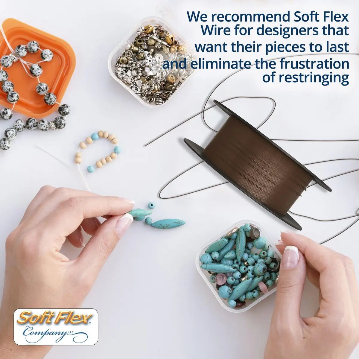 Soft Flex 49 Strand Beading Wire - 0.19 Inch Diameter, 30 Feet (9.14m) | Ultra Soft & Easy to Knot - view 3