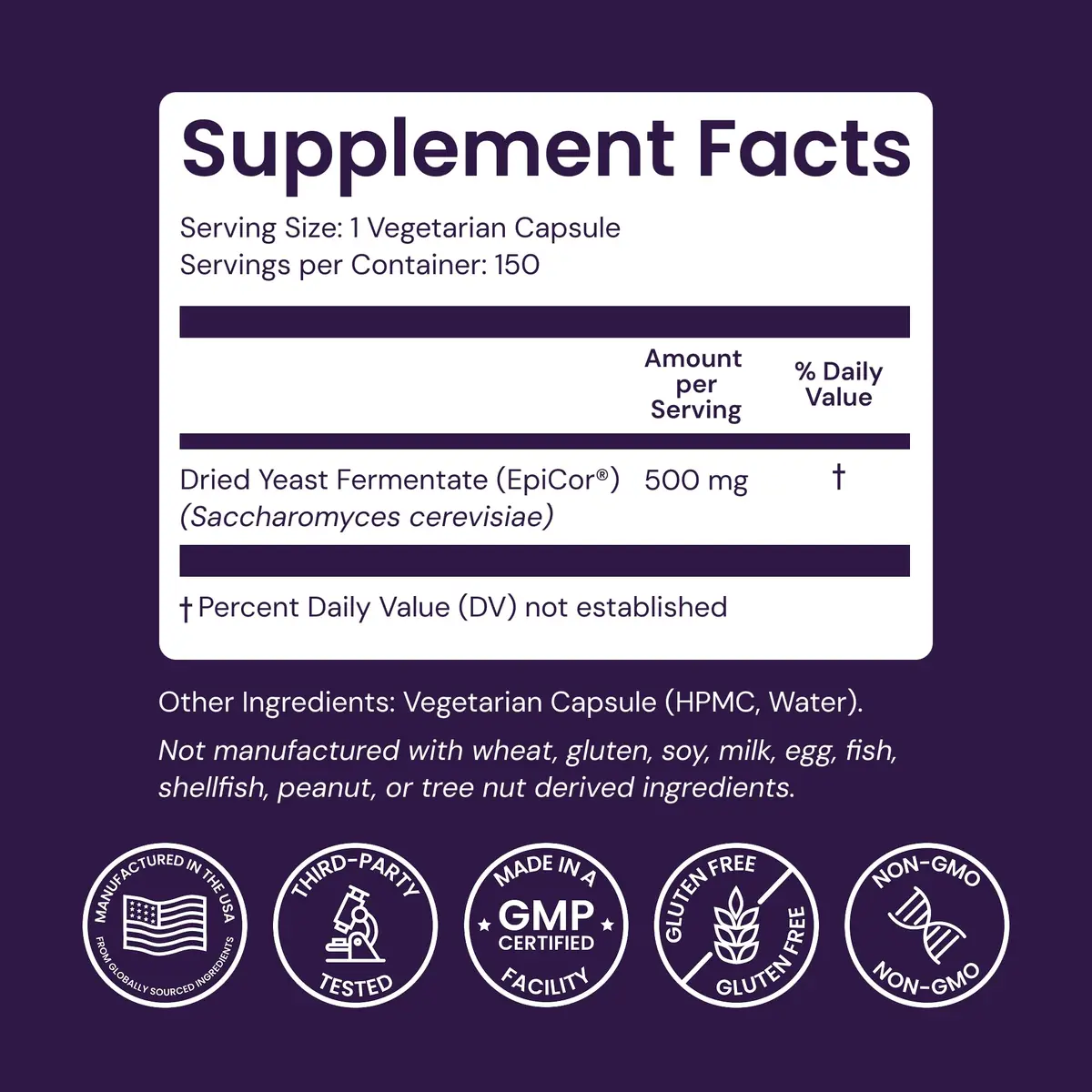 Healthy Origins EpiCor Dried Yeast 500 mg | Supports Immune System & Antioxidants (100 words) - view 4