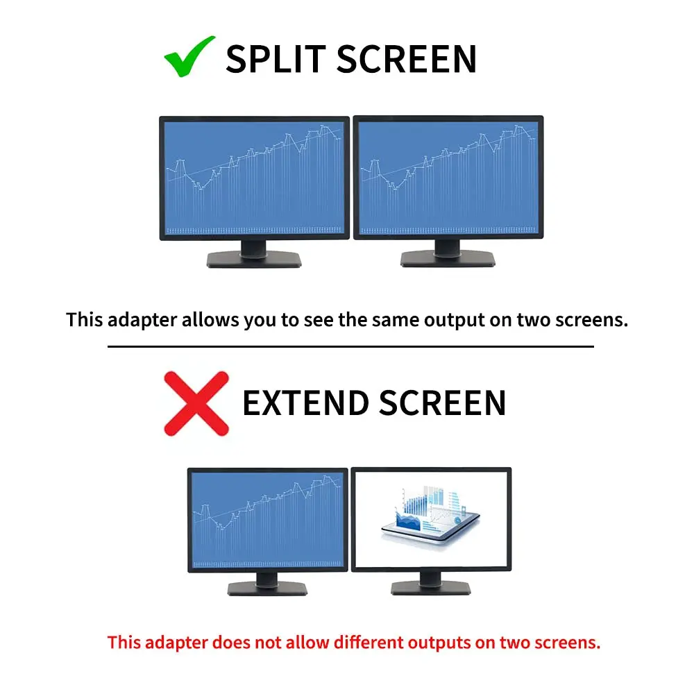 StarTech.com DVI Splitter Cable 1ft (30cm) M/F DVI-D to 2x DVI-D Dual Video Splitter | Supports 2560x1600 Resolution - view 4