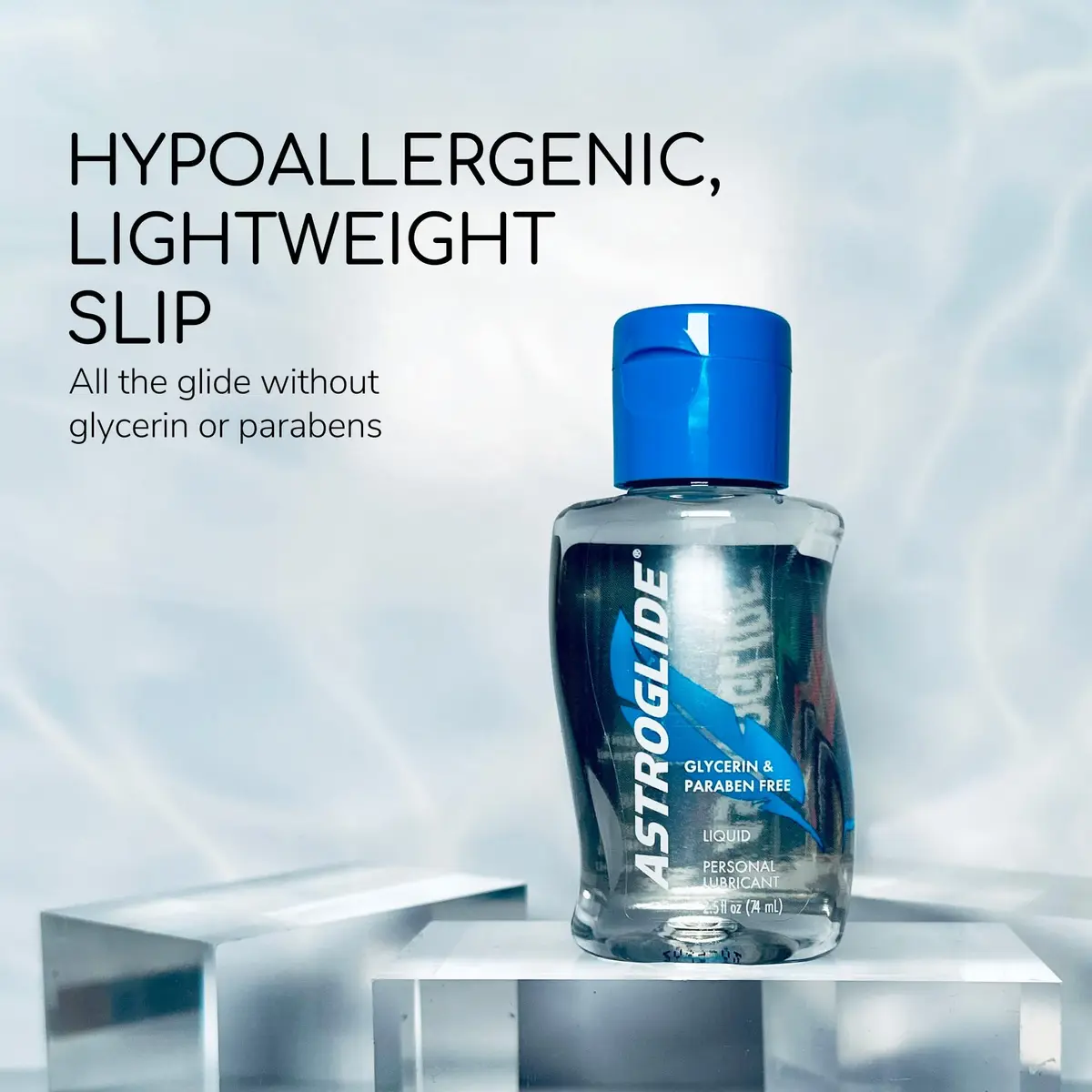 Astroglide Glycerin & Paraben Free Hypoallergenic Lube, 2.5 Fl Oz | Water-Based, Sensitive Skin Friendly - view 2