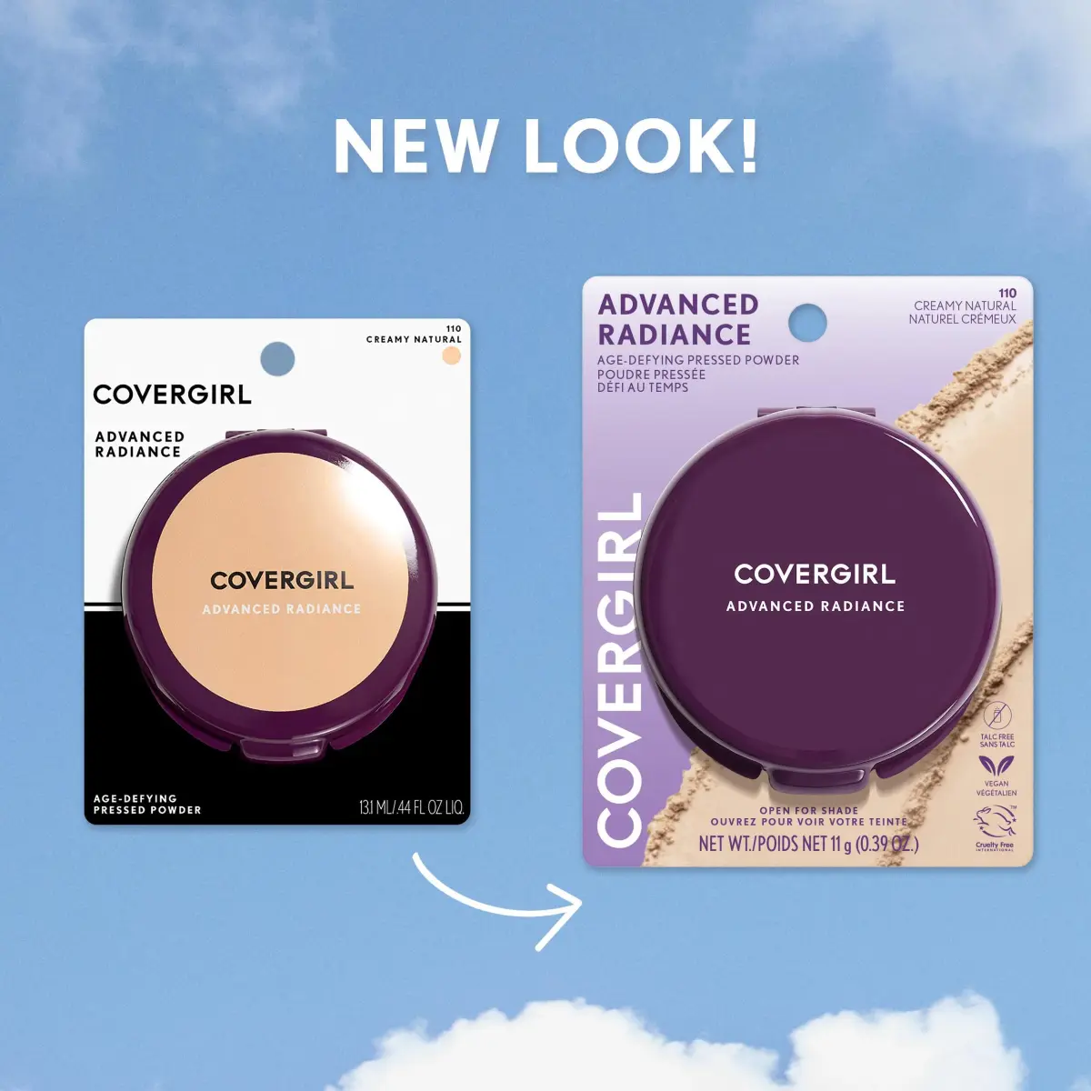 COVERGIRL Advanced Radiance Pressed Powder, Classic Beige 115, 9.8g (0.35 oz) | Age-Defying Makeup with Olay-Inspired Formula - view 5