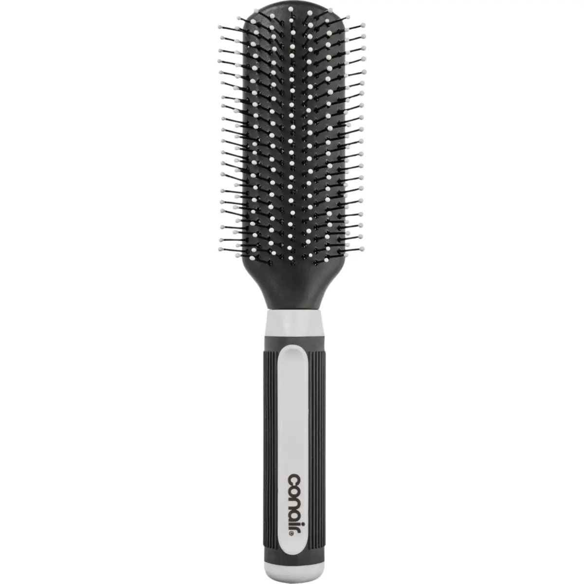 Conair Grip & Shape Styling Hair Brush with Nylon Bristles, Grey | Detangles and Adds Volume - main product image