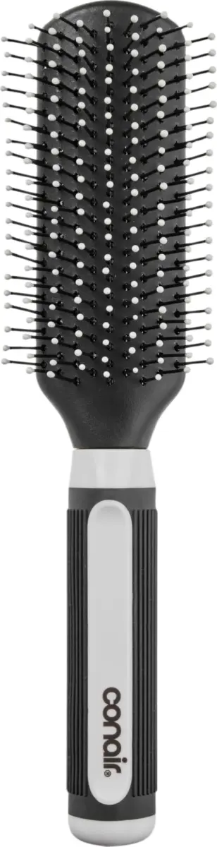 Conair Grip & Shape Styling Hair Brush with Nylon Bristles, Grey | Detangles and Adds Volume - main product image