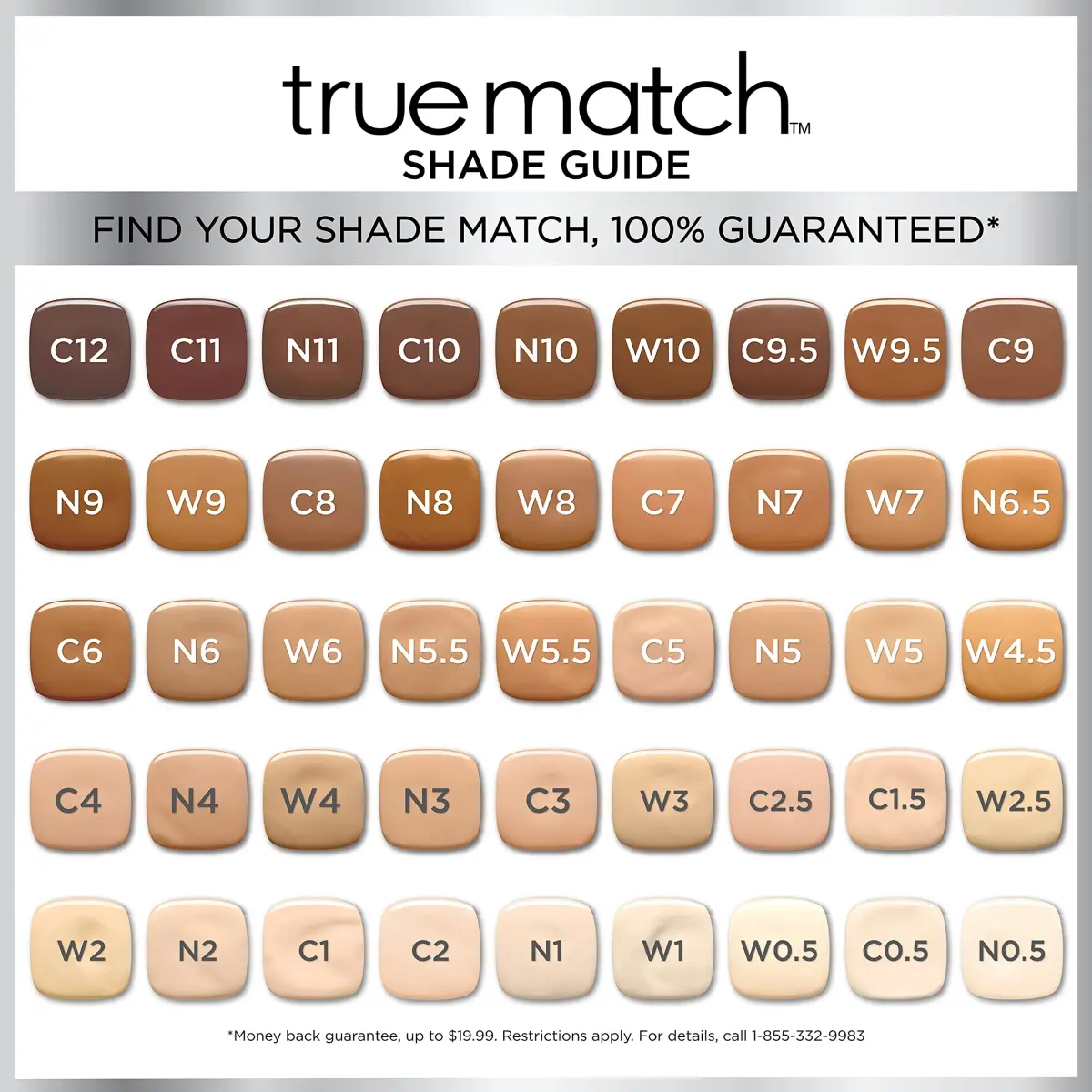 L'Oreal Paris True Match Super-Blendable Liquid Foundation Porcelain W1 29.57ml (1 Fl Oz) | Natural Finish Foundation - view 7