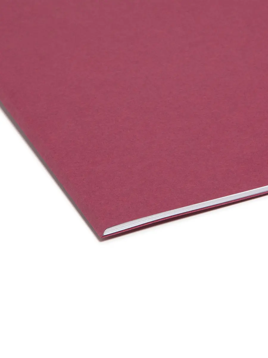 SMEAD Colored File Folder, 1/3-Cut Tab, Letter Size, Maroon, 100 per Box | Vibrant Color for Office & School - view 5