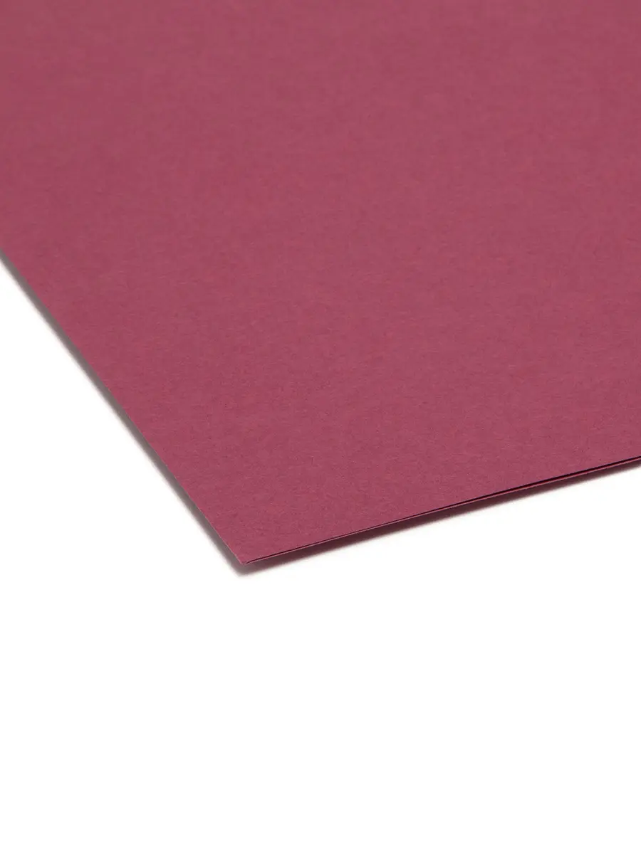 SMEAD Colored File Folder, 1/3-Cut Tab, Letter Size, Maroon, 100 per Box | Vibrant Color for Office & School - view 4