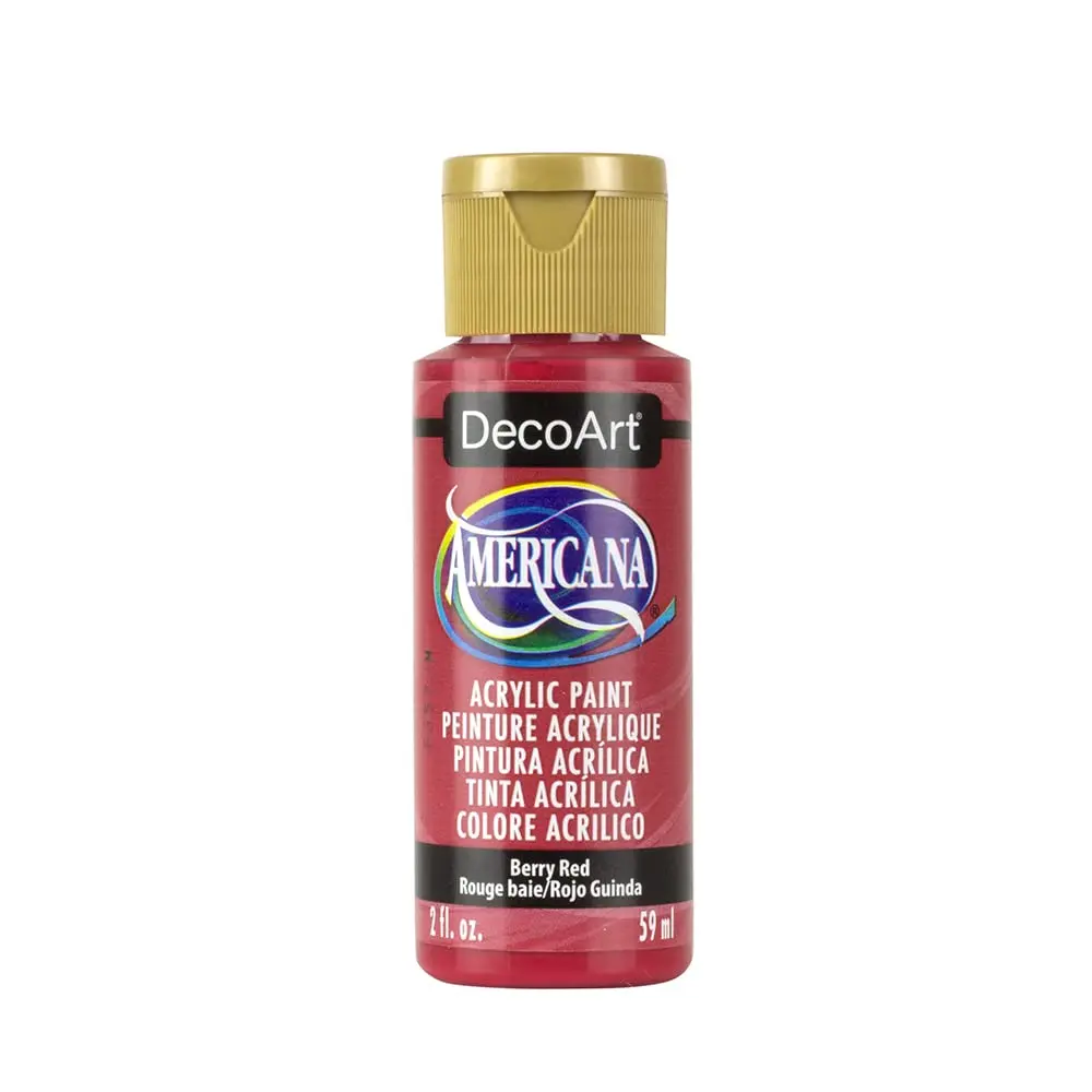 DecoArt Americana Acrylic Paint 2-Ounce Berry Red | Non-Toxic, Water-Based, Matte Finish - main product image