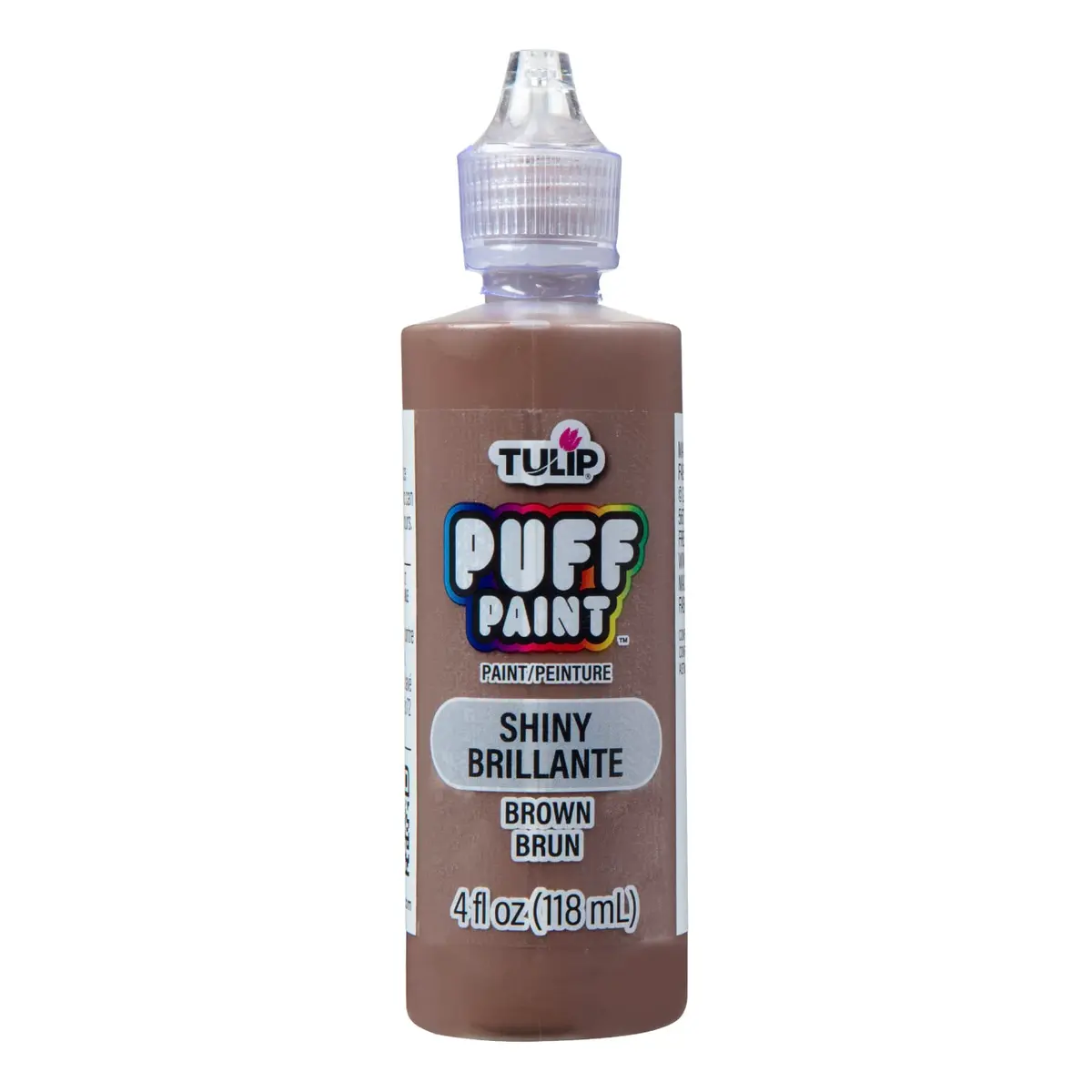 Tulip Puff Fabric Paint 4 fl oz | Permanent, Shiny Brown, for Clothes & DIY Projects - main product image