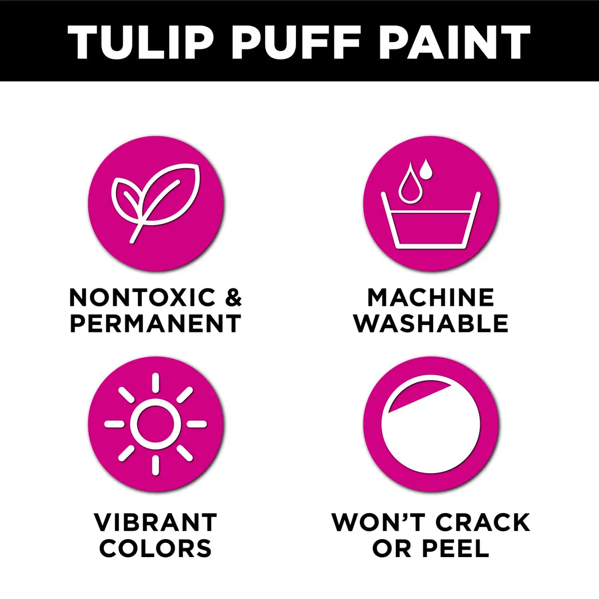 Tulip Puff Fabric Paint 4 fl oz | Permanent, Shiny Brown, for Clothes & DIY Projects - view 2