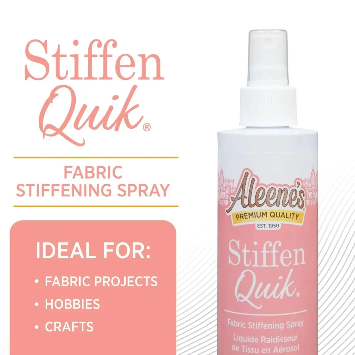 Aleene's Stiffen-Quik Fabric Stiffening Spray 236ml (8 Fl Oz) | Shapes Fabric & Crafts - view 4