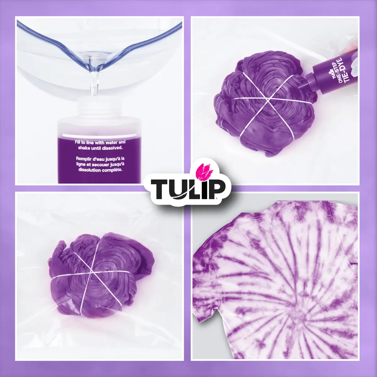 Tulip One-Step Tie-Dye Kit Permanent Vibrant Fabric Dye 118ml (4 fl oz) Purple | For Natural Fibers - view 4