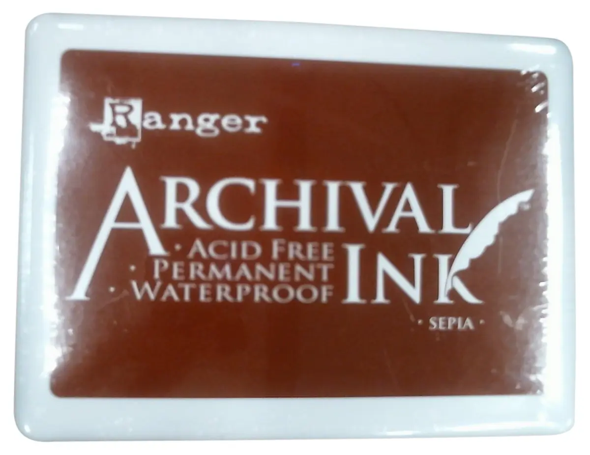 Ranger Archival Ink Jumbo Ink Pad #3, Sepia | Fade-Resistant, Waterproof, Acid-Free - main product image