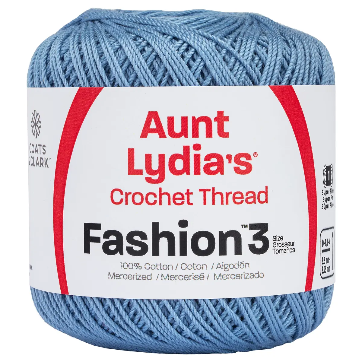 Red Heart Aunt Lydia's Fashion Crochet Cotton Size 3 | Soft Merc Cotton for Fashion & Accessories - main product image