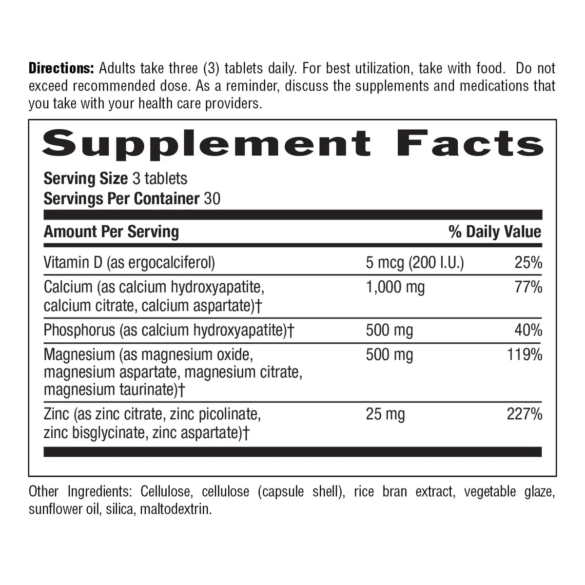 Country Life Calcium Magnesium Zinc 1000 mg/500 mg/25 mg | Supports Bone & Muscle Health, Gluten-Free - view 5