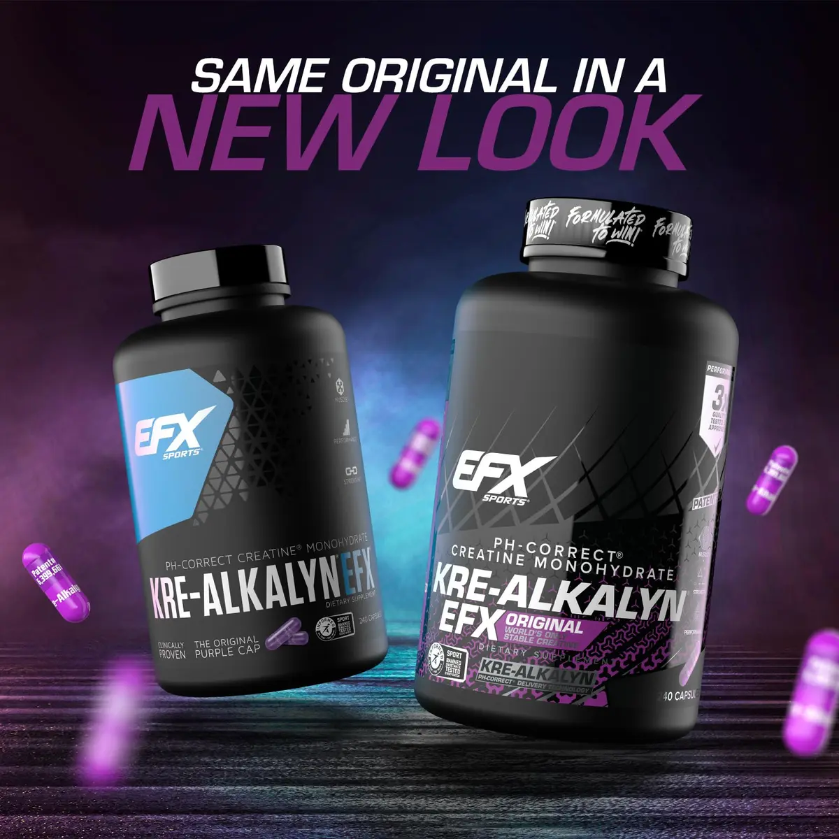 EFX Sports Kre-Alkalyn EFX pH-Correct Creatine Monohydrate Capsules 240 Count (120 Servings) | Clinically Tested Strength & Performance - view 2