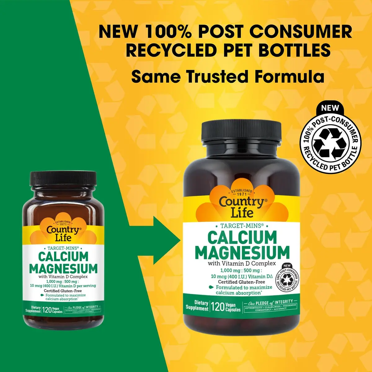 Country Life Target-Mins Calcium Magnesium Vitamin D, 120 Vegan Capsules | Supports Bone & Muscle Health - view 5