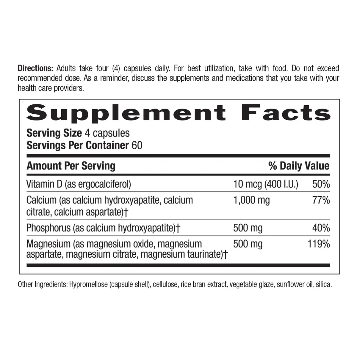Country Life Target-Mins Calcium Magnesium with Vitamin D, 240 Capsules | Bone & Bone Health Support - view 7