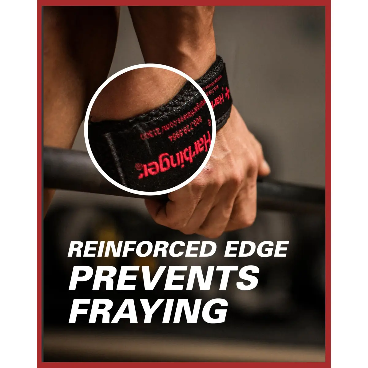Harbinger Padded Cotton Lift Straps, Black - 21.5" Length, 1.5" Width | Cushions Wrists for Lifting Support - view 7