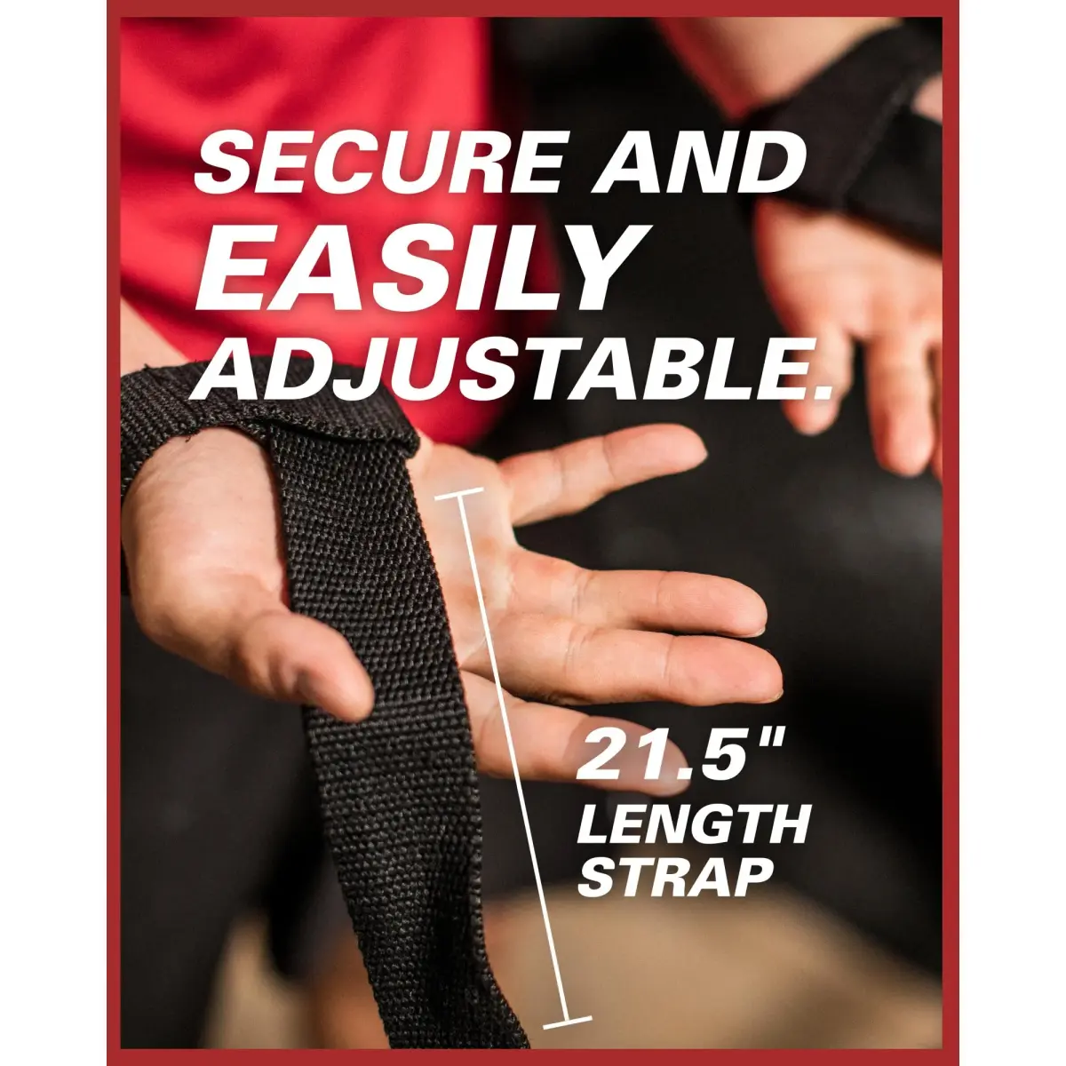 Harbinger Padded Cotton Lift Straps, Black - 21.5" Length, 1.5" Width | Cushions Wrists for Lifting Support - view 3