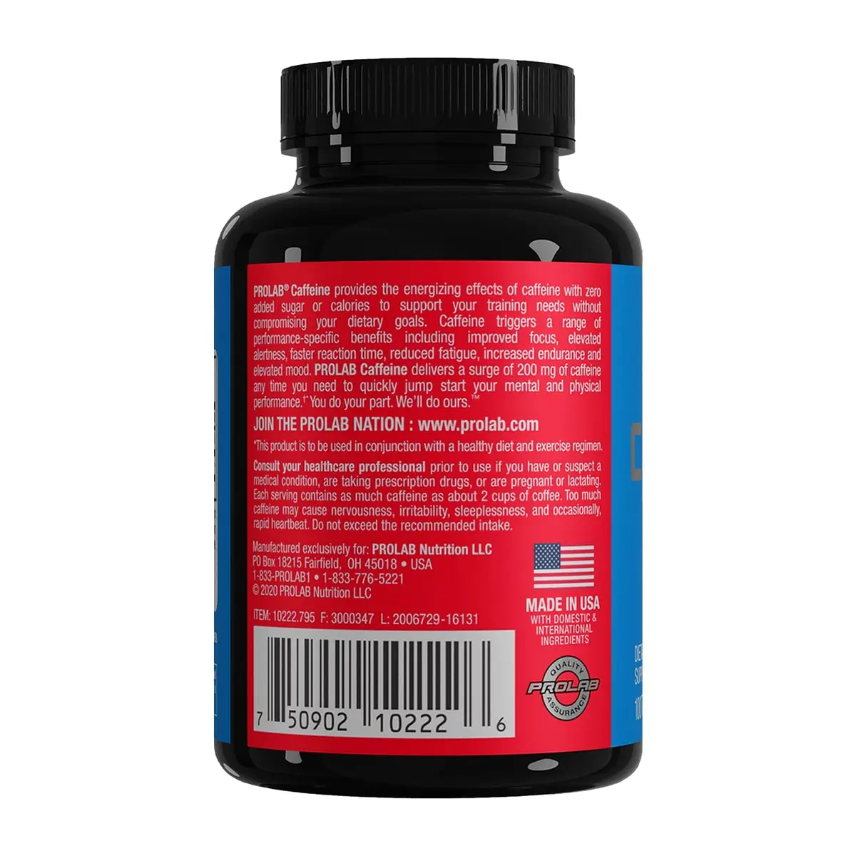 ProLab Caffeine 200mg Tablets, 100 Count | Energy & Mental Focus - view 4