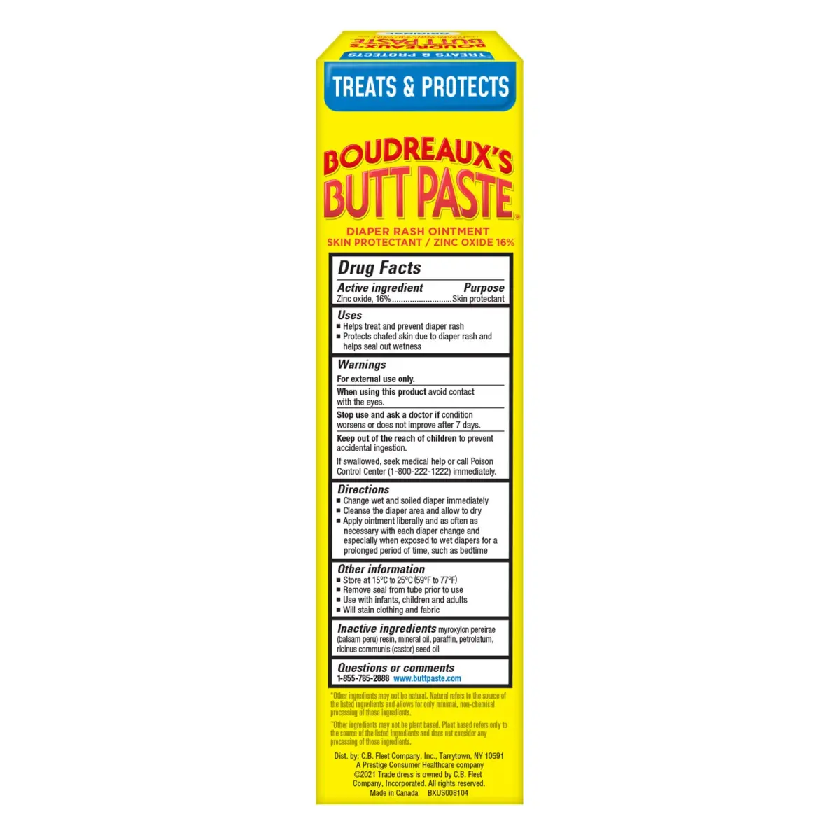 Boudreaux's Butt Paste Original Diaper Rash Cream Skin Protectant 4 Oz (118 ml) | Pharmacist-Developed for Instant Protection - view 6