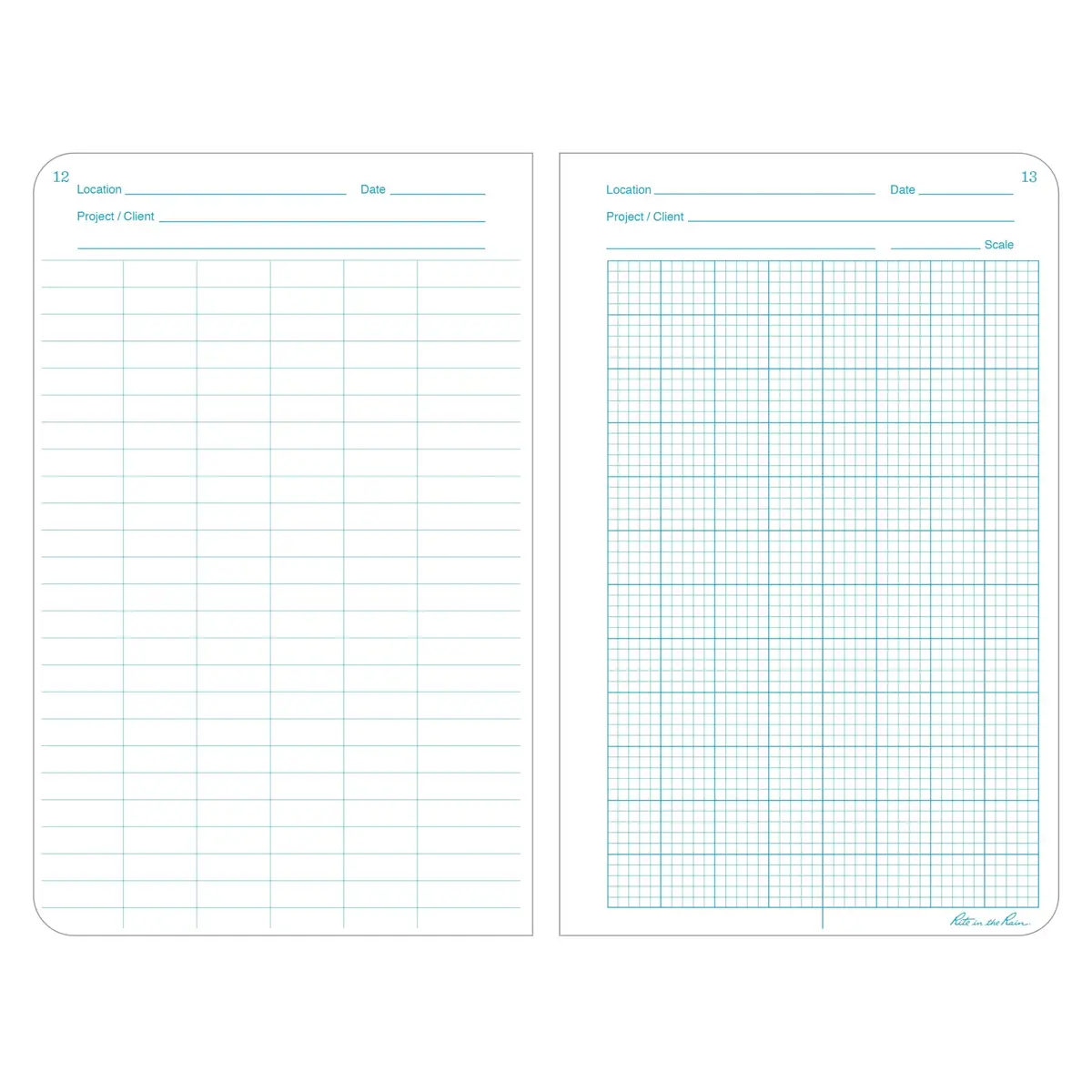 Rite in the Rain Weatherproof Hard Cover Notebook 4.75" x 7.5" (12cm x 19.1cm) | Geological Pattern, 80 Sheets - view 2