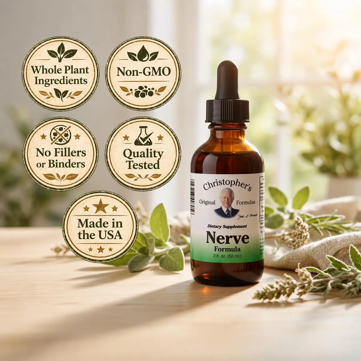 Christopher's Original Formulas Nerve Formula 2 oz | Herbal Support for Relaxation & Well-being - view 6