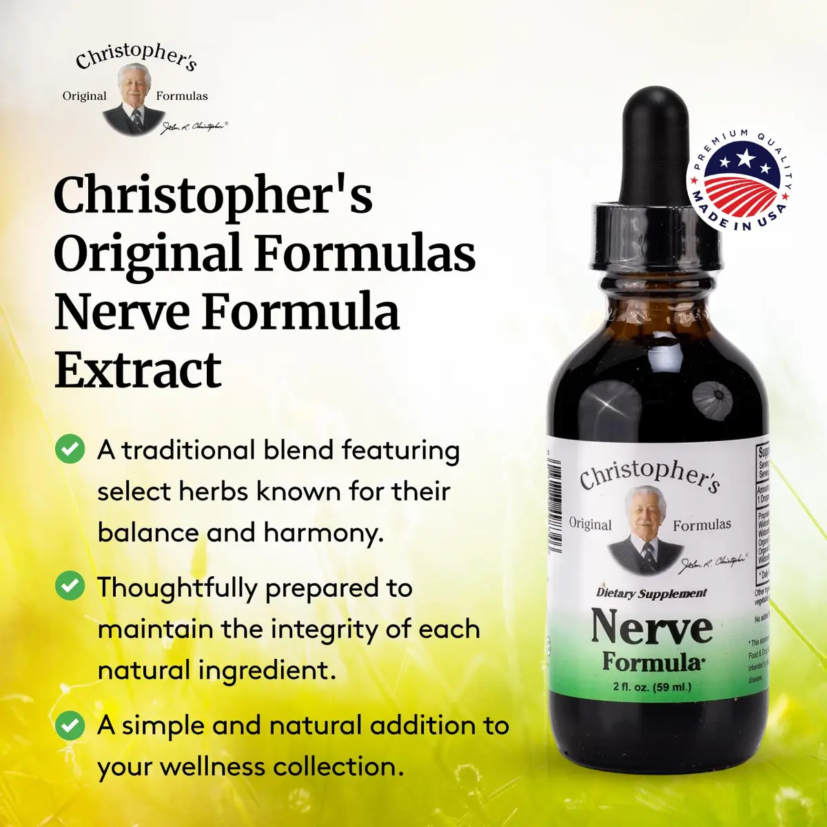 Christopher's Original Formulas Nerve Formula 2 oz | Herbal Support for Relaxation & Well-being - view 4