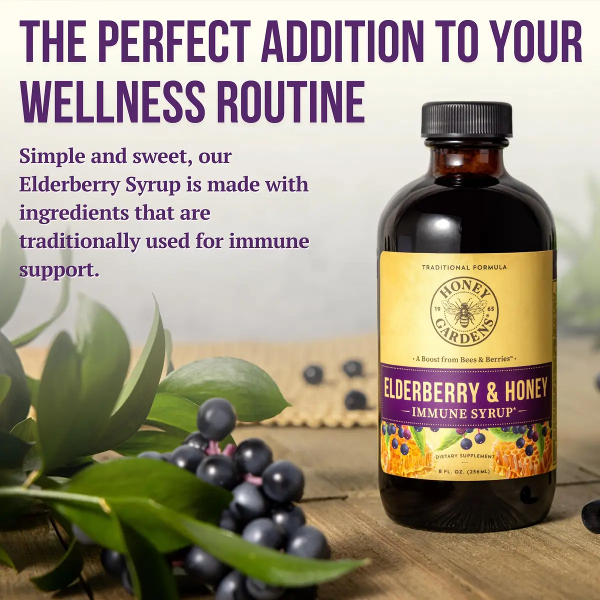 ZAND Elderberry & Honey Immune Syrup 8 Fl Oz | Natural Elderberry & Honey Support - view 4