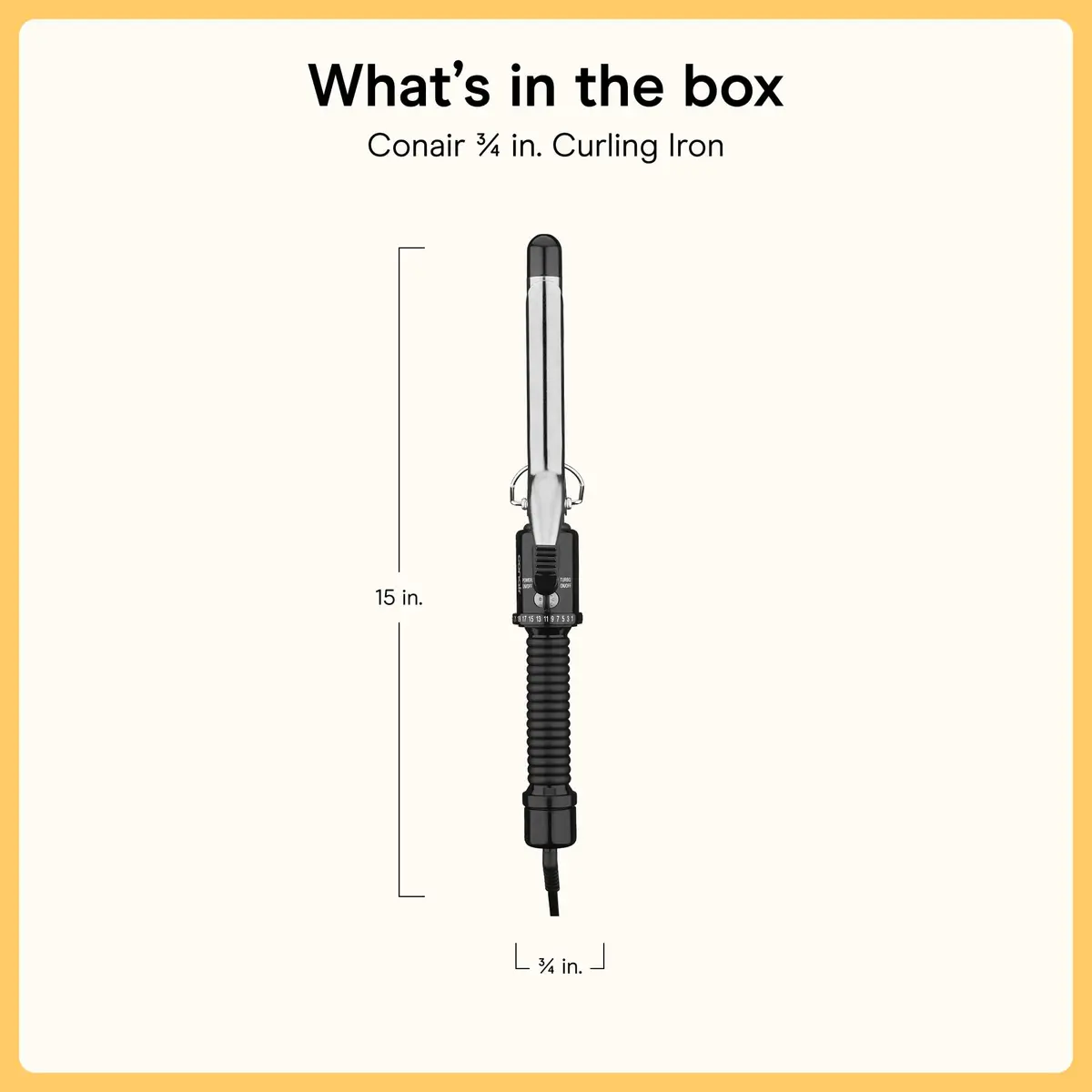 Conair Curling Iron 3/4-inch Barrel | Creates Tighter Curls & Waves, Suitable for Short to Medium Hair - view 7