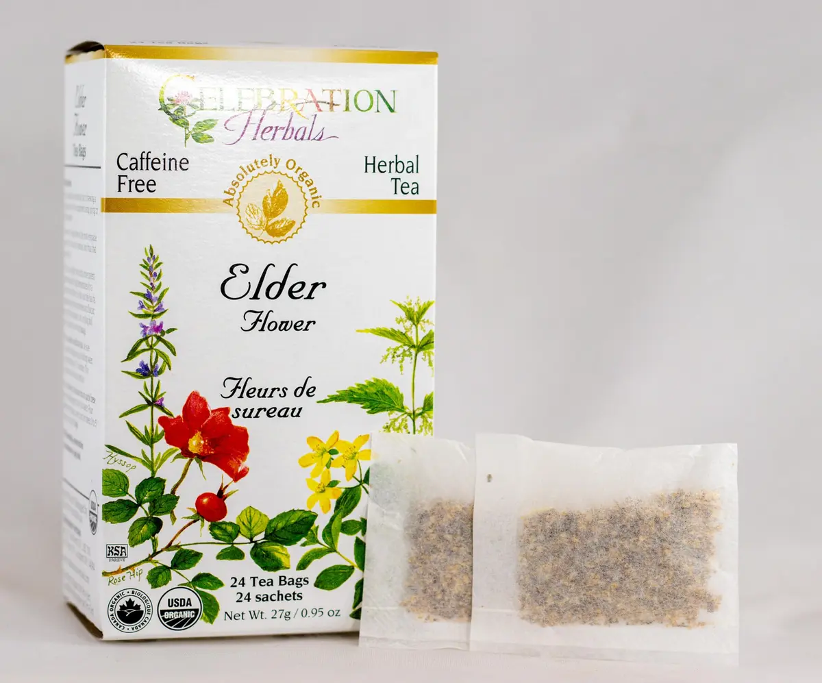 Celebration Herbals Organic Elder Flower Tea Bags 24 Count | Certified Organic Elderberry Tea for Relaxation & Wellness - view 2