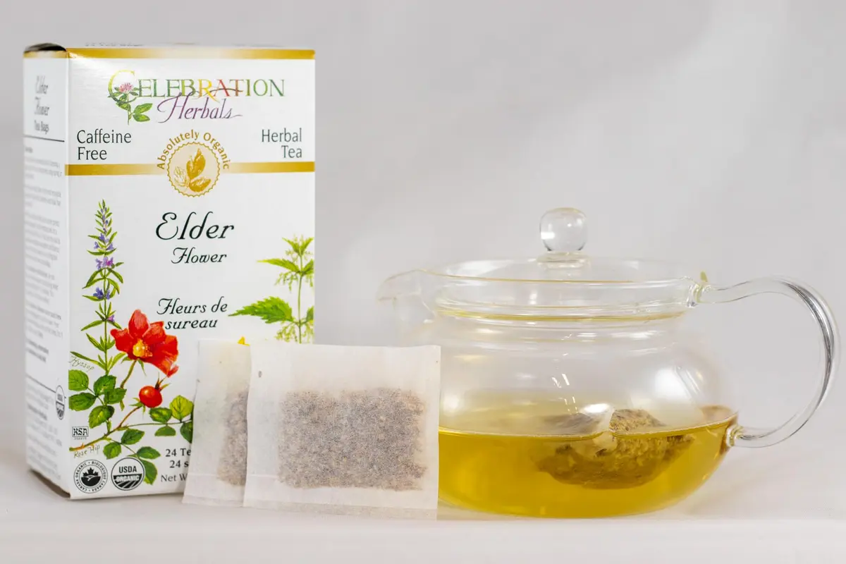 Celebration Herbals Organic Elder Flower Tea Bags 24 Count | Certified Organic Elderberry Tea for Relaxation & Wellness - view 3