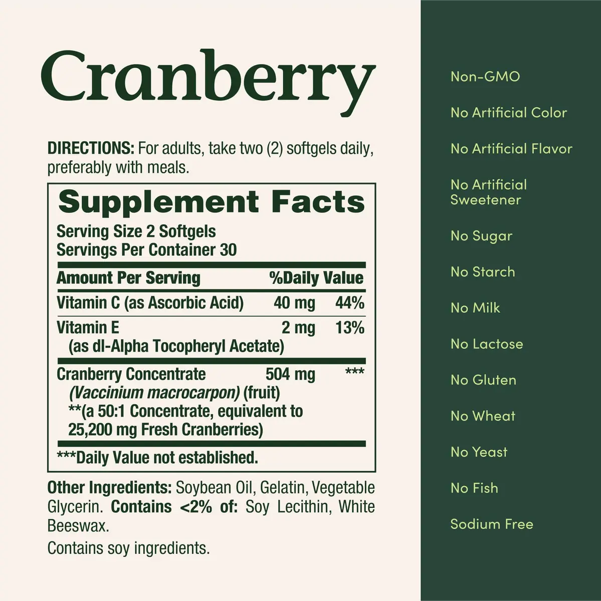 Nature's Bounty Cranberry Dietary Supplement 25,200Mg | Urinary & Immune Support (70-120 chars) - view 5