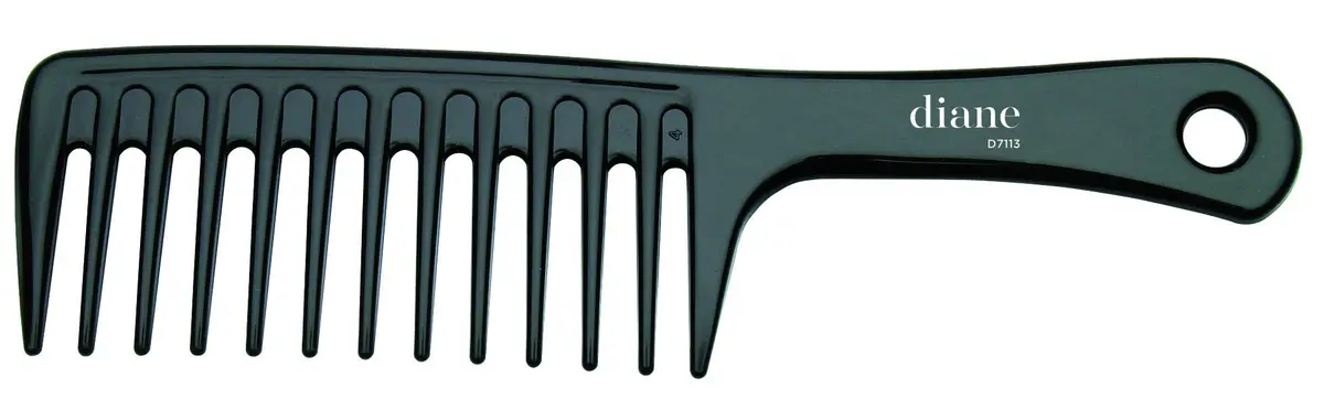 Diane Extra Wide Tooth Shampoo Comb 24.8 cm (9.75 Inches) Black | Detangles Wet Hair, Reduces Static - main product image