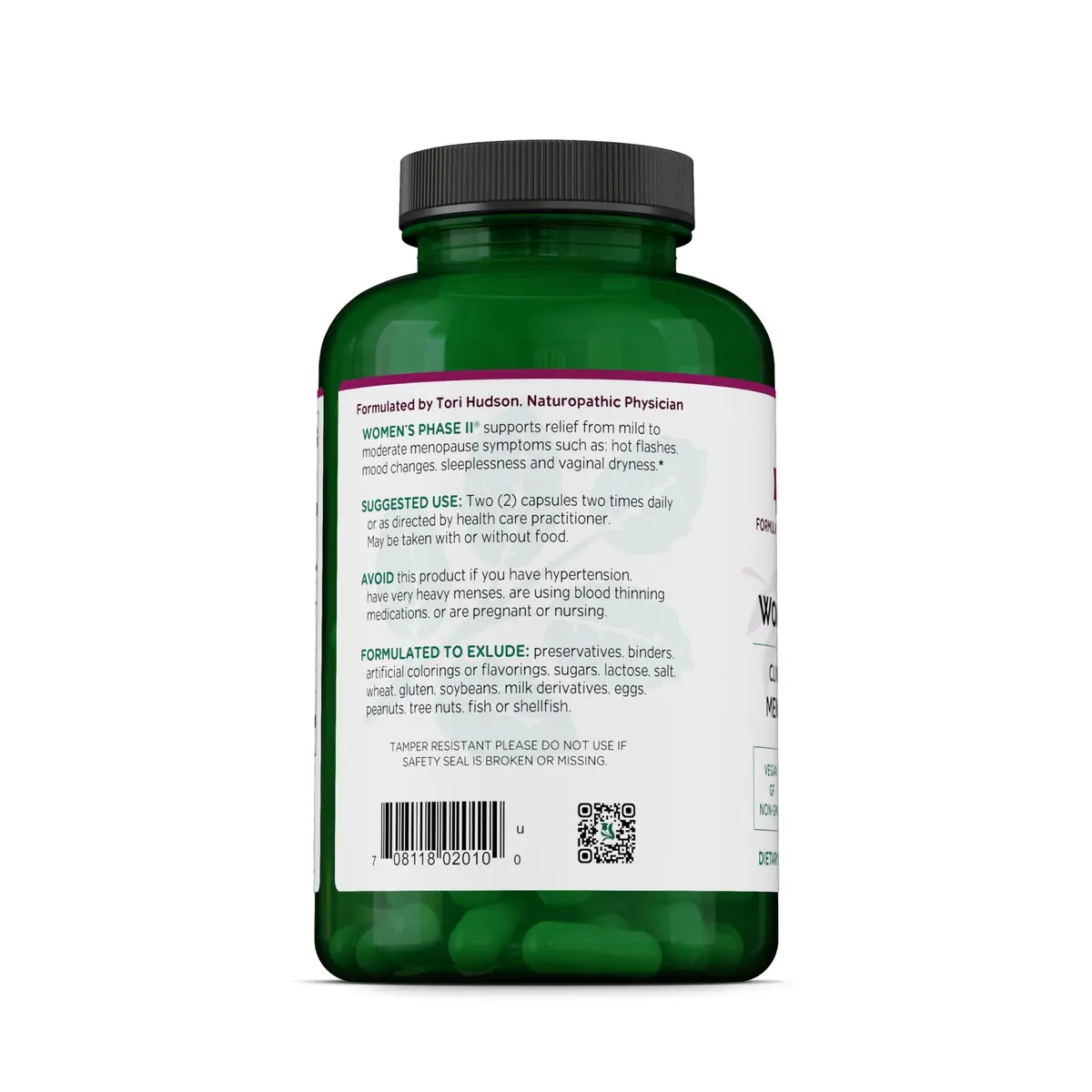 Vitanica Women’s Phase II Menopause Support, Vegan, 180 Capsules | Natural Relief for Hot Flashes & Mood - view 3