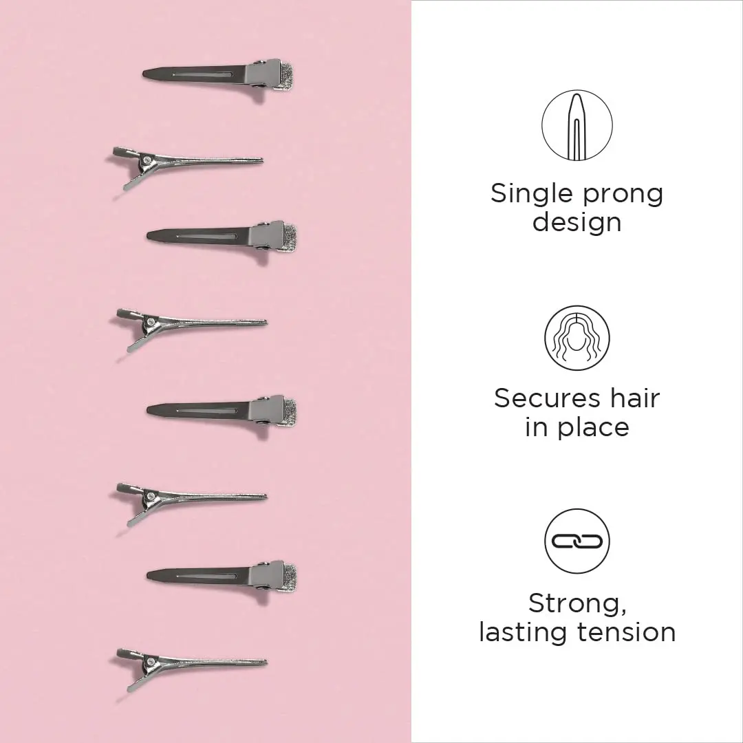 Diane Single Prong Hair Styling Clips for Pin Curls 1.75 Inches | Rust-Proof Nickel-Plated Steel, 80 Pack - view 2