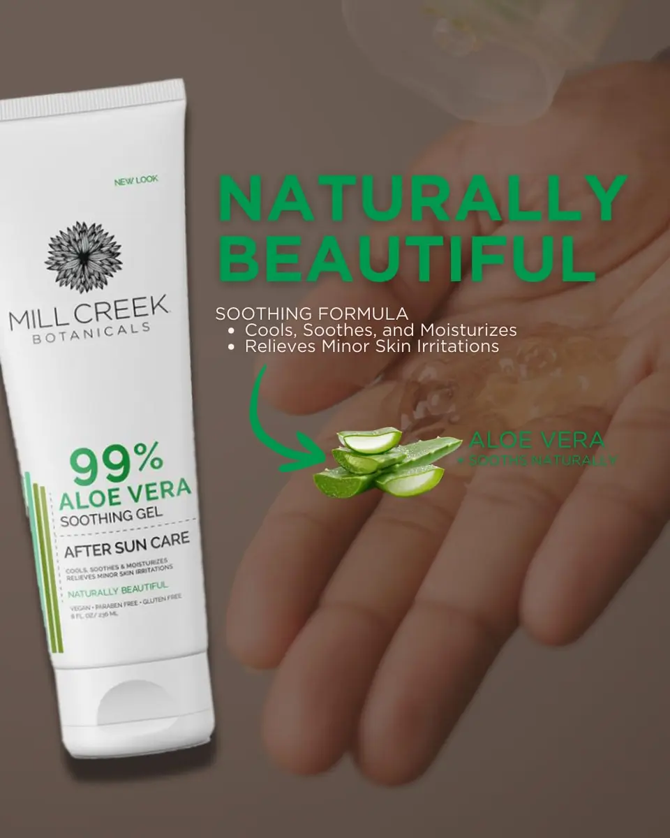 Mill Creek Aloe Vera Gel, 8 Ounce | Soothes Sunburn & Skin Irritations - view 5