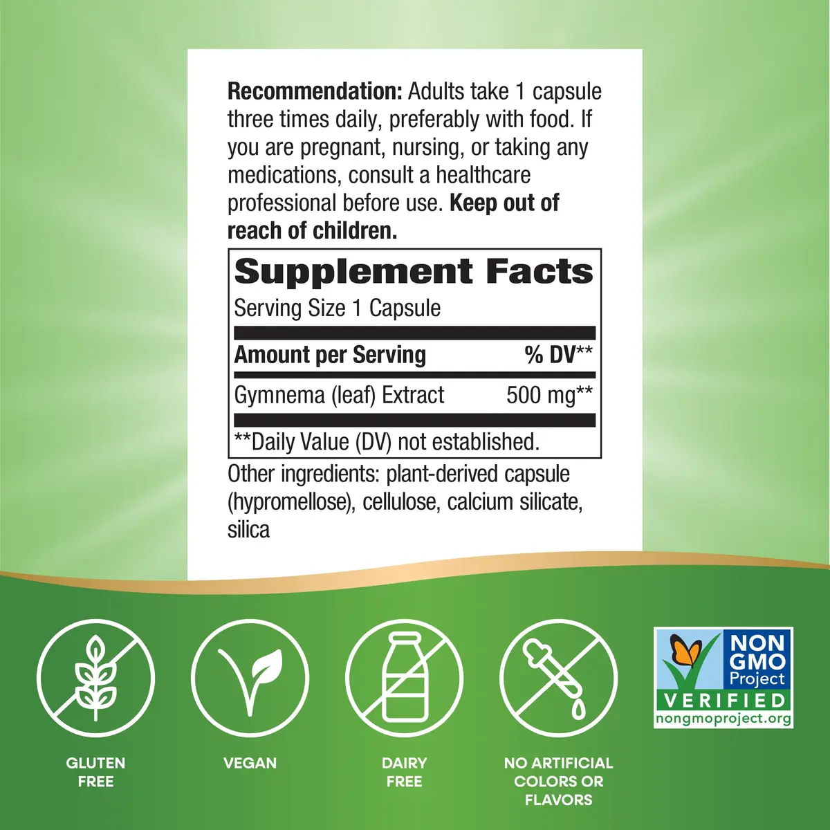 Nature's Way Gymnema Premium Extract 500 mg 60 Capsules | Supports Carbohydrate Metabolism - view 5