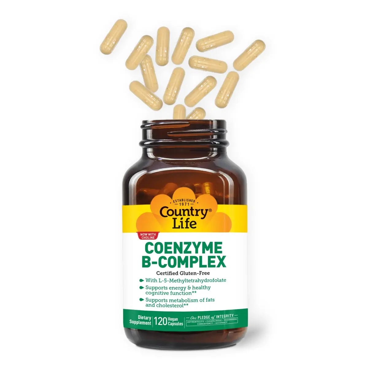 Country Life Coenzyme B-Complex 120 Capsules | Supports Energy & Brain Function - view 3
