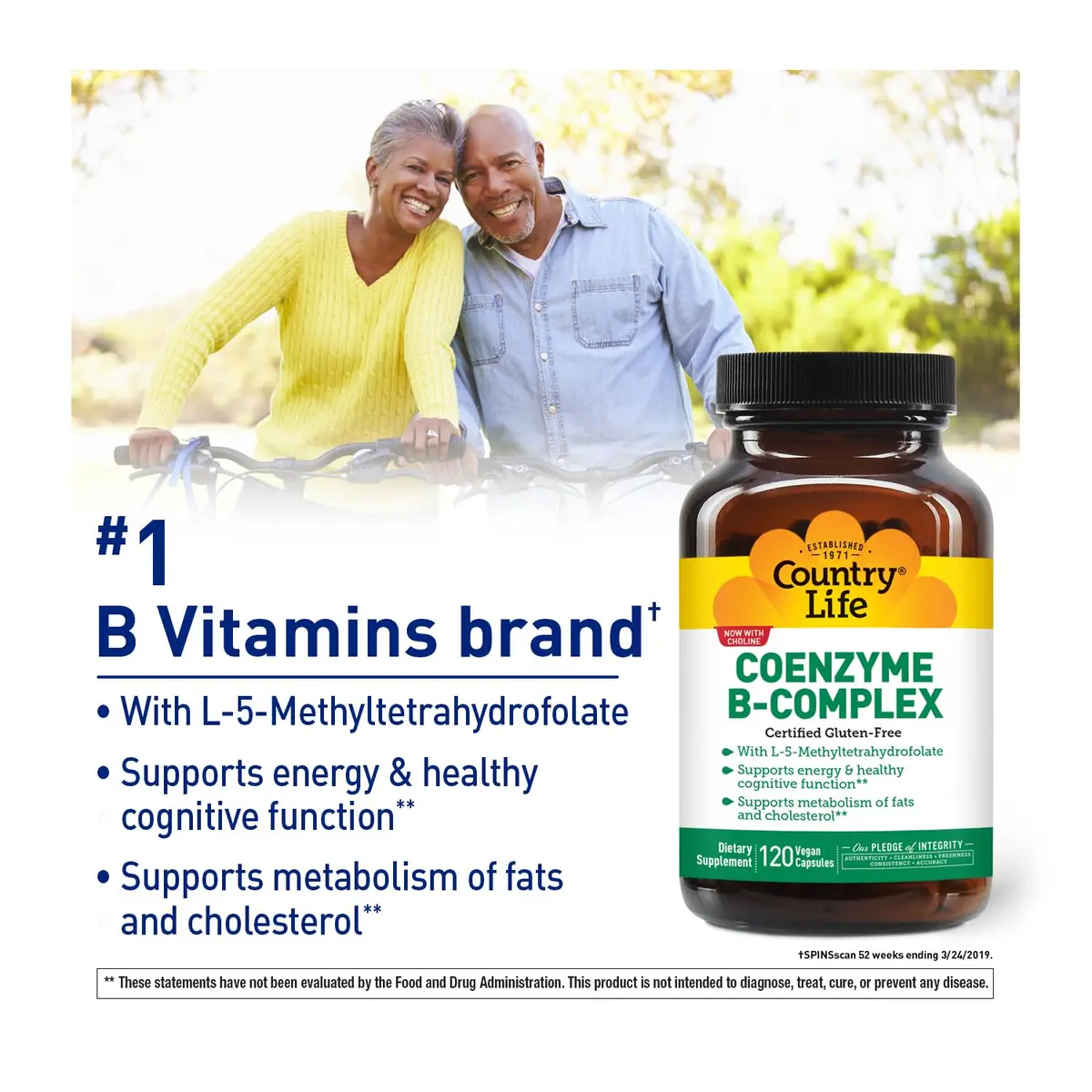 Country Life Coenzyme B-Complex 120 Capsules | Supports Energy & Brain Function - view 4