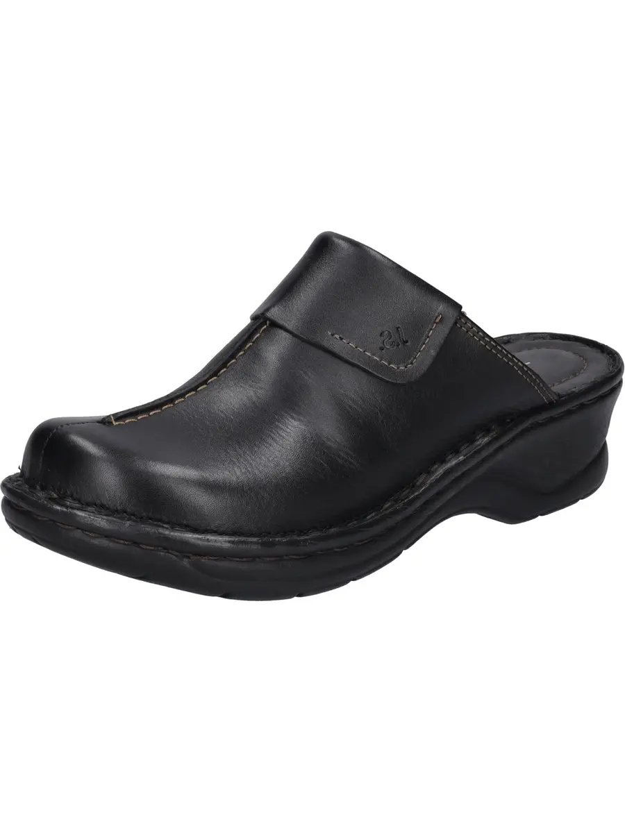 Josef Seibel Carole Women’s Clog, Black, EU 40 (US 9-9.5) Medium | Premium Leather Support & Comfort - main product image