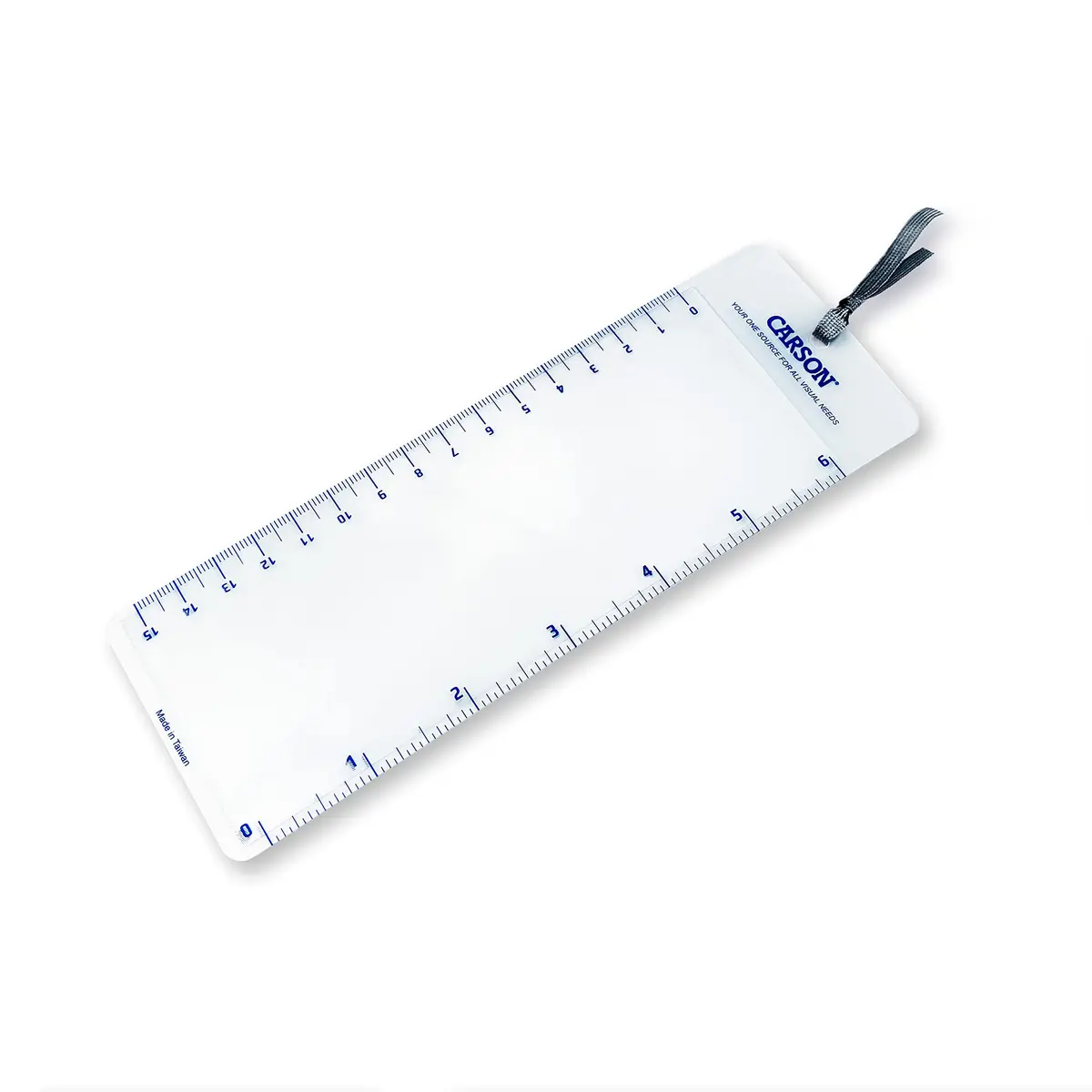Carson MagniMark 3x Fresnel Bookmark Magnifier with 6-Inch Ruler | Lightweight, Thin & Light for Reading & Low Vision - main product image