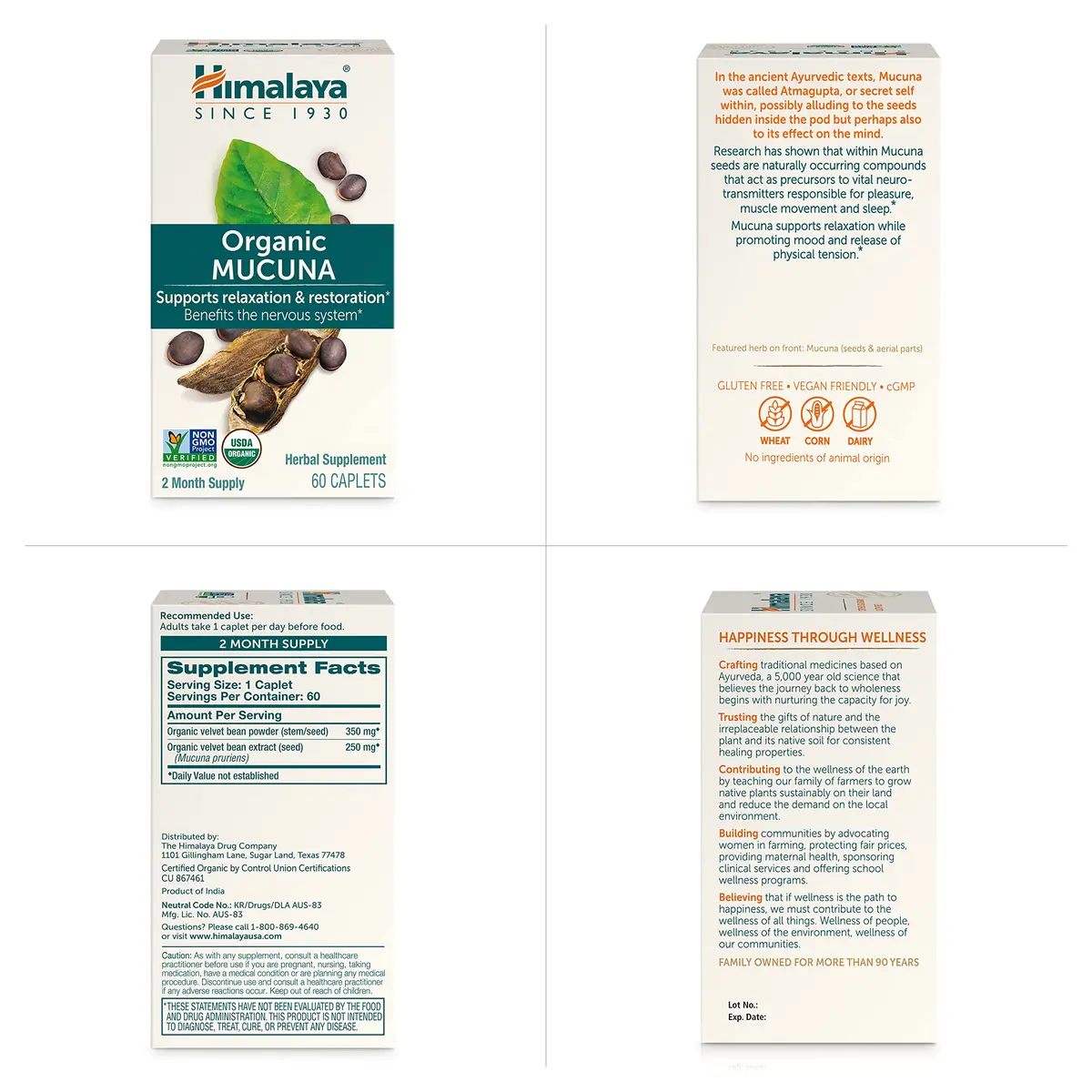 Himalaya USDA Organic Mucuna Pruriens Supplement, 600 mg | Supports Relaxation & Mood (110 chars) - view 7