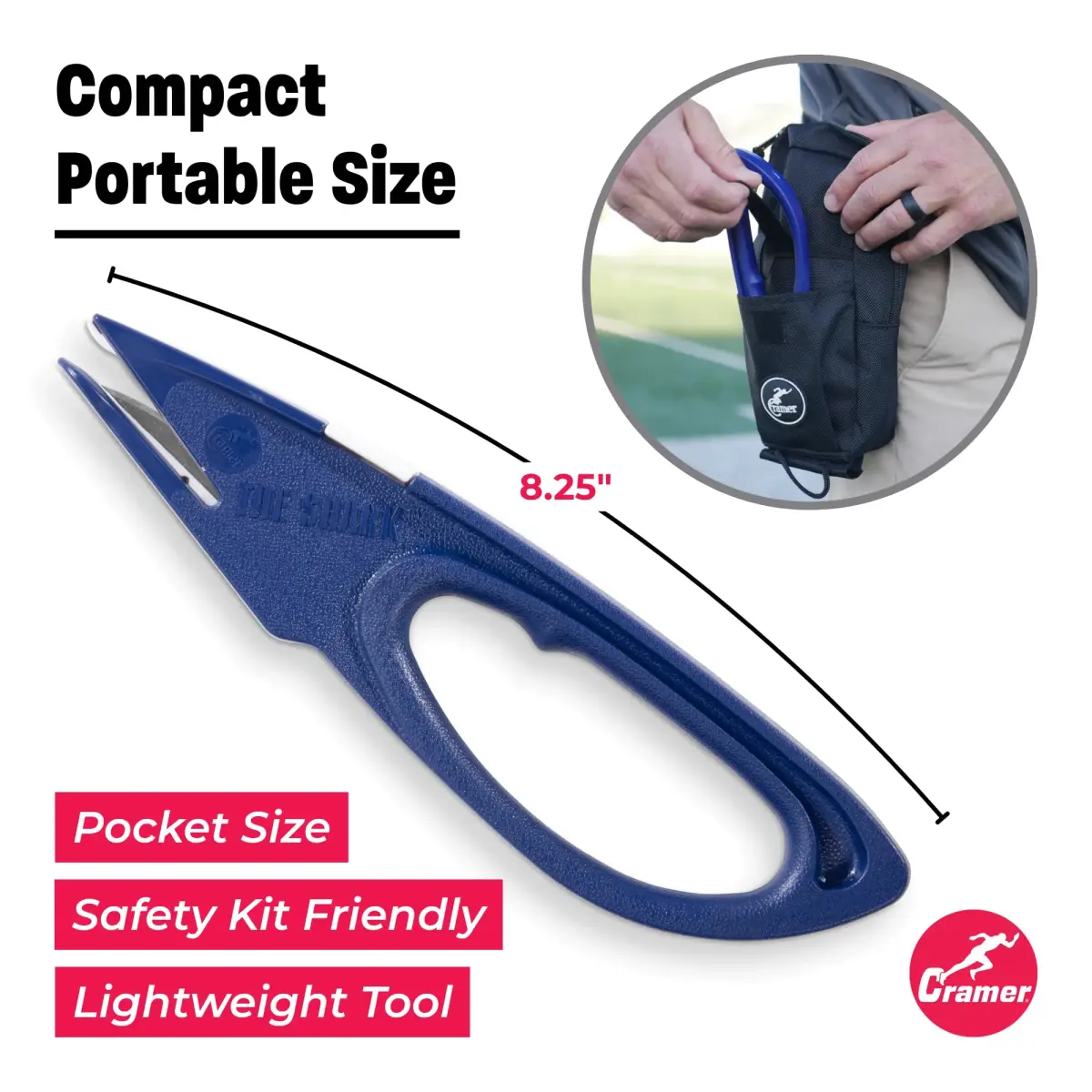 Cramer Shark Tape Cutter & Remover Standard Tape Cutter | Safe Edge Scissors for Athletic Tape & Bandages - view 3
