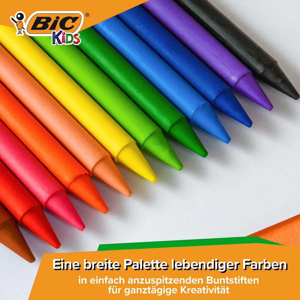 BIC Kids Plastidecor Colouring Crayons 24 Pack | Vibrant Assorted Colours for Kids 30+ Months - view 6