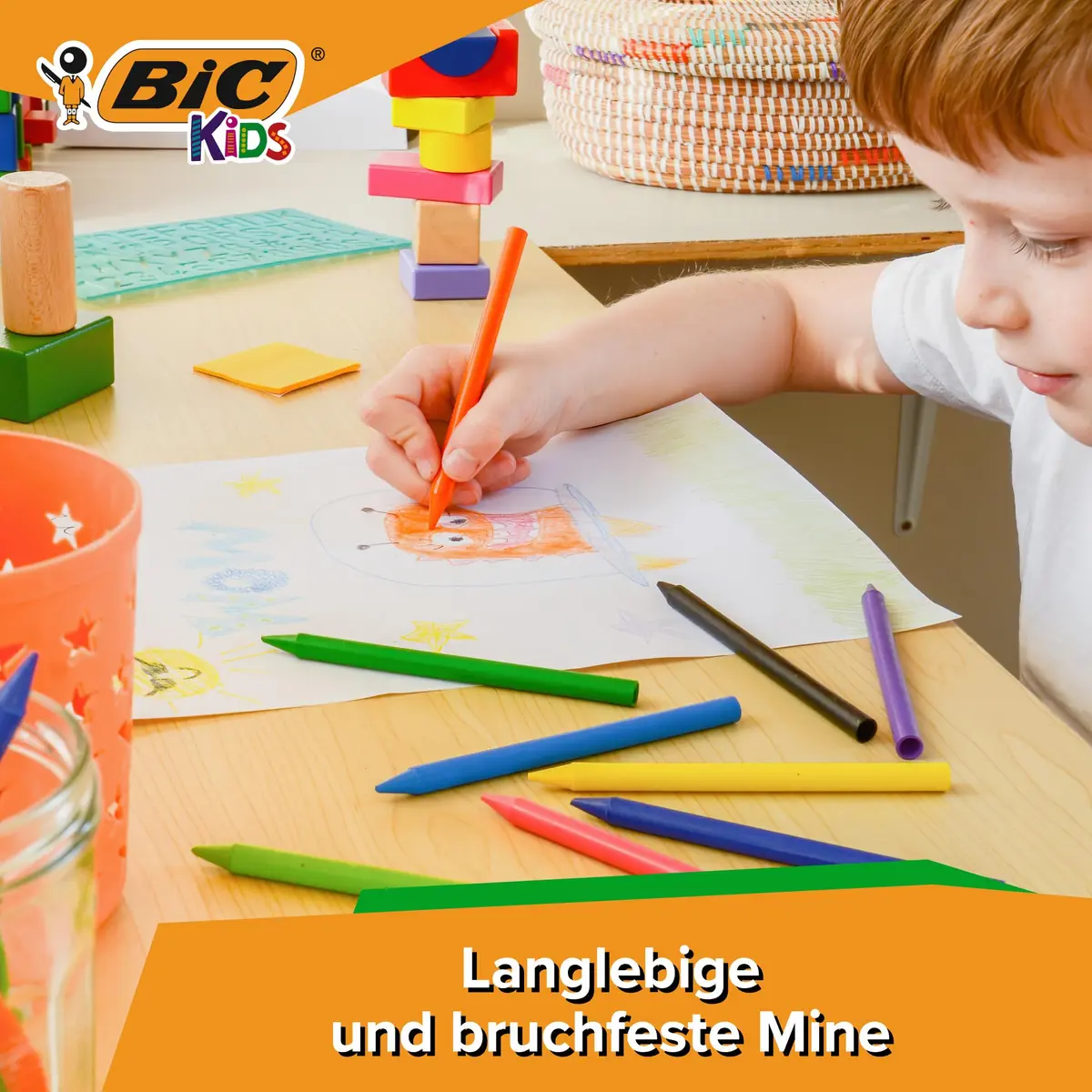 BIC Kids Plastidecor Colouring Crayons 24 Pack | Vibrant Assorted Colours for Kids 30+ Months - view 4