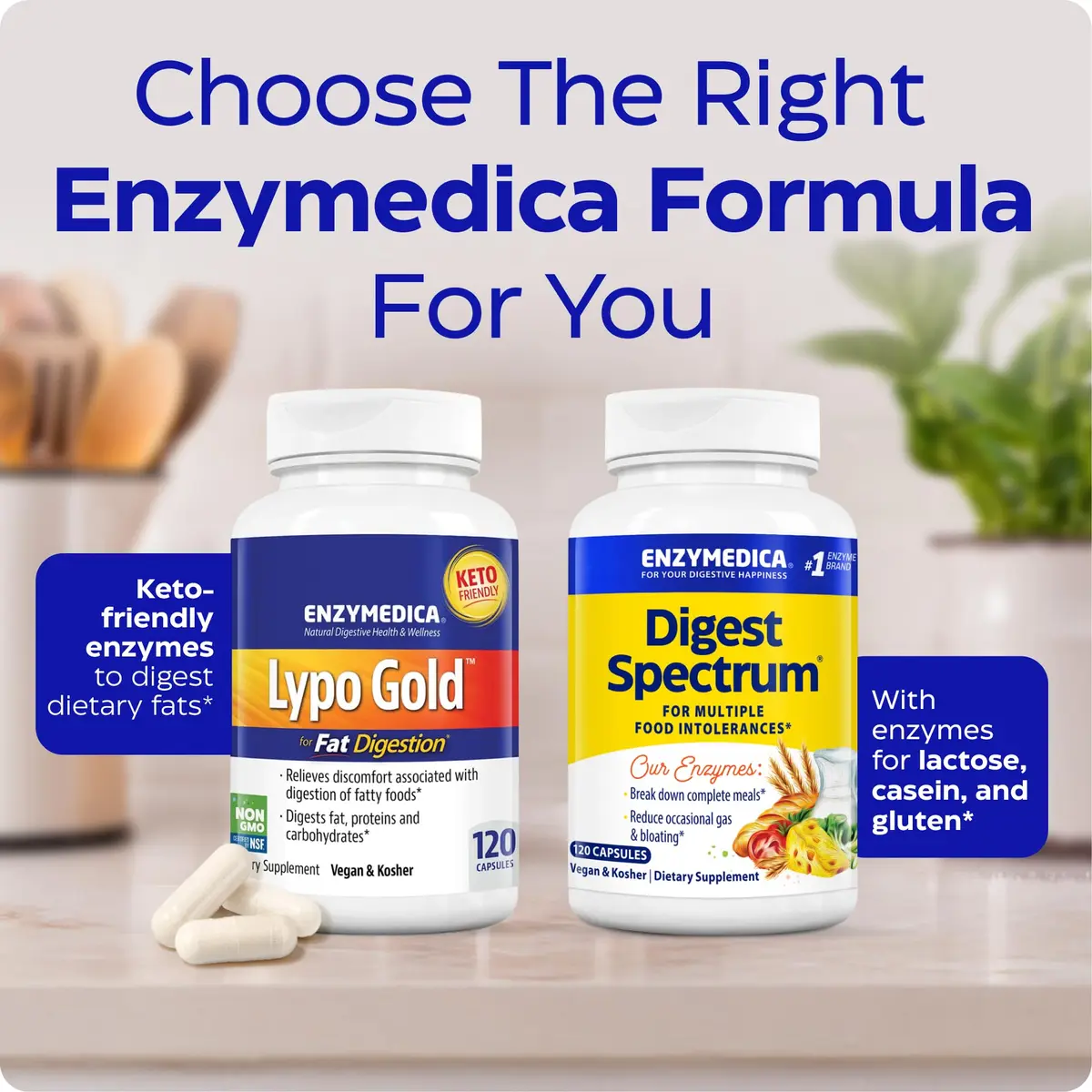Enzymedica Lypo Gold - Enzyme Supplement for Fat Digestion - 60 Caps | Supports Fat & Vitamin Absorption - view 9