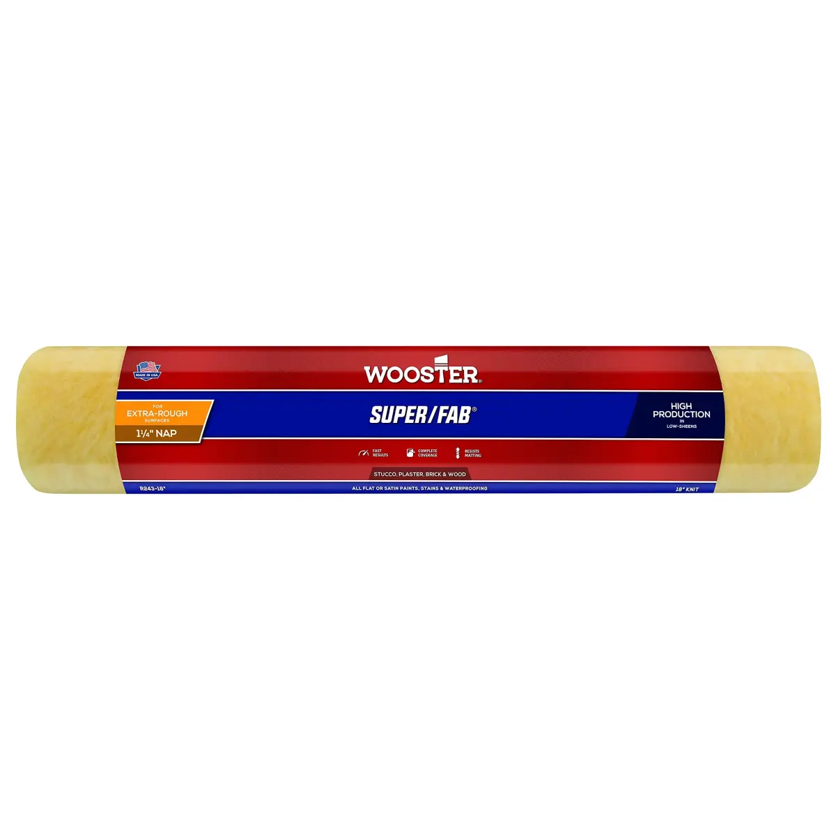 Wooster Super/Fab Roller Cover 18-Inch (45.7 cm) | Professional Quality for All Flat to Satin Paints - main product image